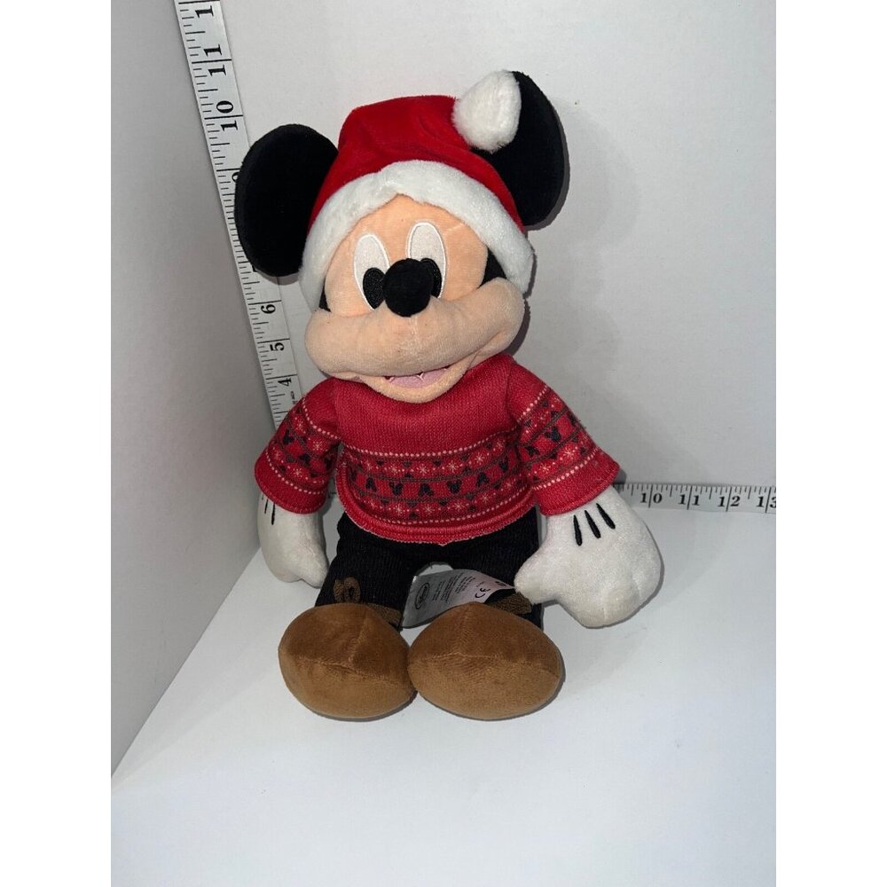 Disney Collection mickey Christmas mouse plush sweater hat 13"